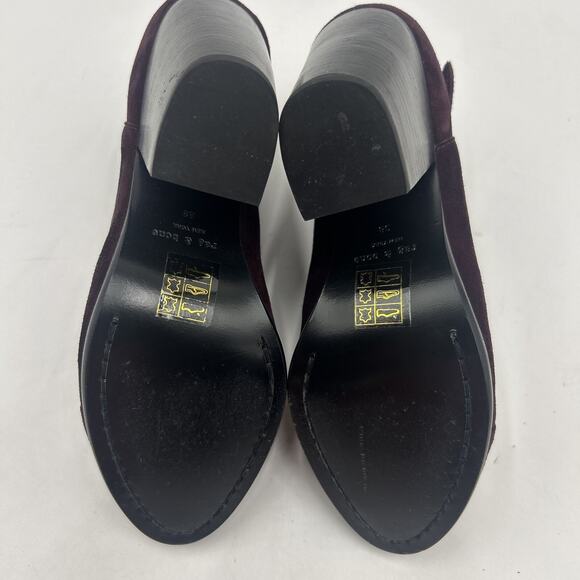Rag & Bone Harrow Leather Booties In PURPLE Suede Size EU 38 US Size 8 - Picture 9 of 10